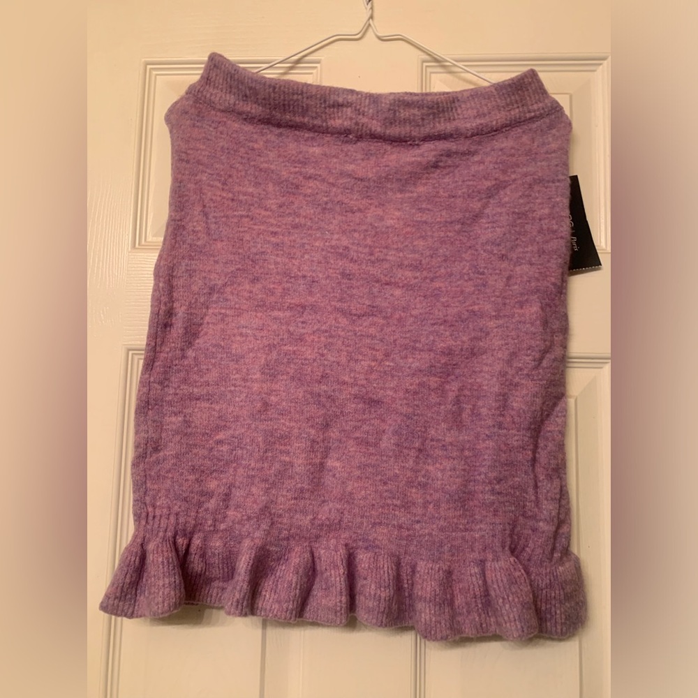 BCBG Paris Purple Knit Skirt/Shirt Brand New with tags